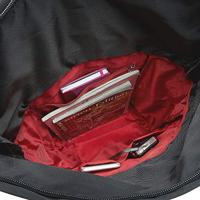 NORIKURA Nylon rugzak met roltop zwart - thumbnail