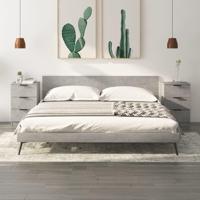 Nachtkastjes 2 st 40x36x65 cm betongrijs - thumbnail