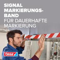 tesa PREMIUM 58131-00000-01 Markeringstape tesa Signal Rood, Wit (l x b) 66 m x 50 mm 1 stuk(s) - thumbnail
