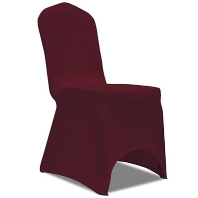 VidaXL Stoelhoes stretch bordeauxrood (6 stuks) VidaXL Stoelhoes stretch bordeauxrood (6 stuks)