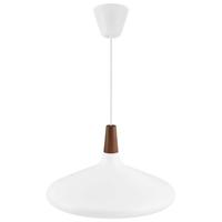Hanglamp wit en hout &apos;Nori 39&apos; E27 fitting 390mm DFTP - thumbnail