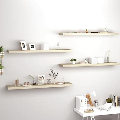 Wandschappen zwevend 4 st 120x23,5x3,8 cm MDF eikenkleurig