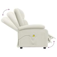 Massagestoel fluweel crèmekleurig - thumbnail