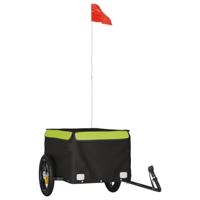 Fietstrailer 30 kg ijzer zwart en groen - thumbnail