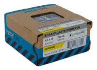 Proftec Spaanplaatschroef Vz Pk +Snijpunt Torx TX20 (+Bit) 4.0X35 | 200 stuks - 5206.01.25401 - thumbnail