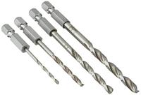 Alpen 0000110804100 HSS Metaal-spiraalboorset 4-delig 1/4 (6.3 mm) buitenvierkant 1 stuk(s) - thumbnail