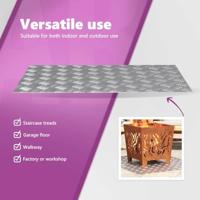 VidaXL Trap tread rechthoekig 2 pcs zilver 80 x 50 cm aluminium - thumbnail