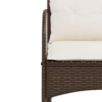 Tuinschommelstoel met kussens poly rattan bruin - thumbnail