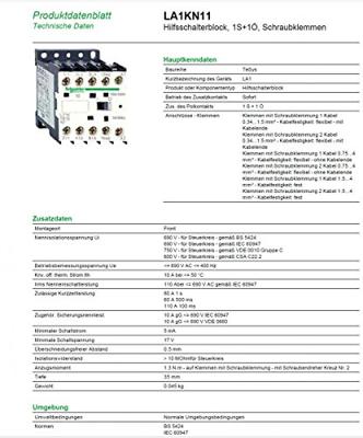 Schneider Electric LA1KN11 Hulpschakelblok 1x NO, 1x NC 1 stuk(s)