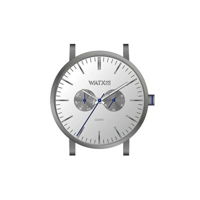 Horloge Uniseks Watx & Colors WXCA2703 Grijs Zilverkleurig (Ø 44 mm)
