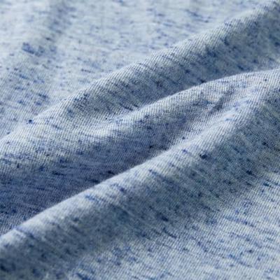 Kindershirt met korte mouwen 140 gemleerd blauw Kindershirt met korte mouwen 140 gemleerd blauw