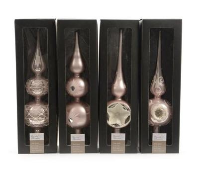 Piek glas groot Ø8x31cm poeder roze