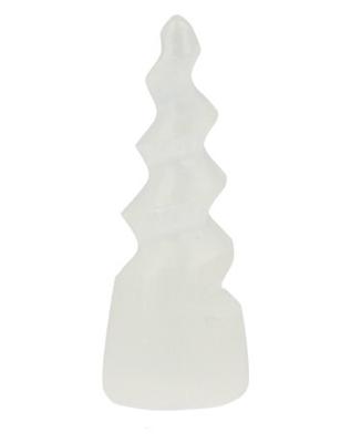 Edelsteen Seleniet Toren gedraaid (5 x 2 cm)