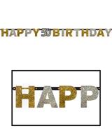 Letterbanner 50 Jaar Sparkling Goud/Zilver - thumbnail