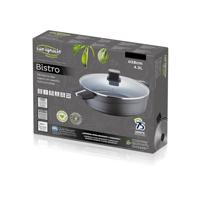 Pot met Glazen Deksel San Ignacio Bistro SG6427 Mat zwart Gegoten aluminium Verval - thumbnail