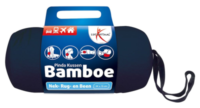 Lucovitaal Bamboe Pinda Kussen Blauw Lucovitaal Bamboe Pinda Kussen Blauw