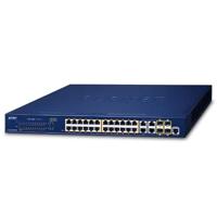 Planet GS-4210-24PL4C Managed network switch L2/L4 Gigabit Ethernet (10/100/1000) Power over Ethernet (PoE) 1U Black network switch - Planet GS-4210-24PL4C, Managed, L2/L4, Gigabit Ethernet (10/100/ - thumbnail