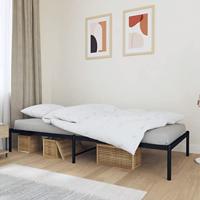 Bedframe metaal zwart 90x200 cm - thumbnail