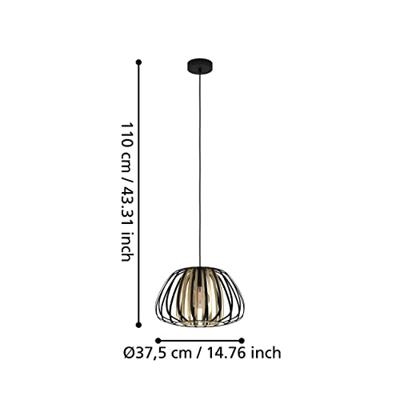 Eglo Hanglamp Ø 37,5cmEncinitos zwart met goud - 99666