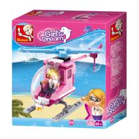 Sluban Helicopter (Girl's Dream) bouwstenen set - thumbnail