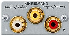 Kindermann 7444000430 Video/Audio Cinch (3x Cinch) scherm, 50 x 50 mm soldeeraansluiting zwart