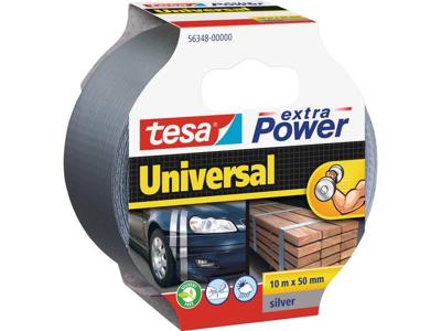 tesa UNIVERSAL 56348-00000-06 Textieltape tesa extra Power Zilver (l x b) 10 m x 50 mm 1 stuk(s) tesa UNIVERSAL 56348-00000-06 Textieltape tesa extra Power Zilver (l x b) 10 m x 50 mm 1 stuk(s)