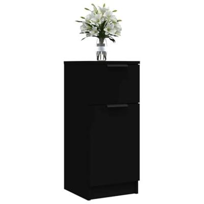 Dressoir 30x30x70 cm bewerkt hout zwart Dressoir 30x30x70 cm bewerkt hout zwart