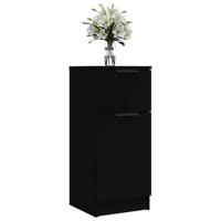 Dressoir 30x30x70 cm bewerkt hout zwart - thumbnail