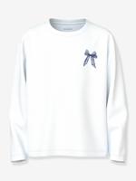 Biologisch katoen meisjes jurk licht wit - thumbnail