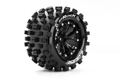 Louise MT-Rock Banden Set - 2.8" Velgen Zwart - 1/2" Offset - Hex 12mm (electro 2WD: FR, electro 4x4: FR/RR, nitro 2WD RR) Louise MT-Rock Banden Set - 2.8" Velgen Zwart - 1/2" Offset - Hex 12mm (electro 2WD: FR, electro 4x4: FR/RR, nitro 2WD RR)