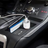 Skross Dual Car Charger 20W PD dual Car Charger 20 W PD Stroombelasting (max.): 3.00 A 12 V naar 5 V, 12/24 V, 24 V naar 5 V - thumbnail