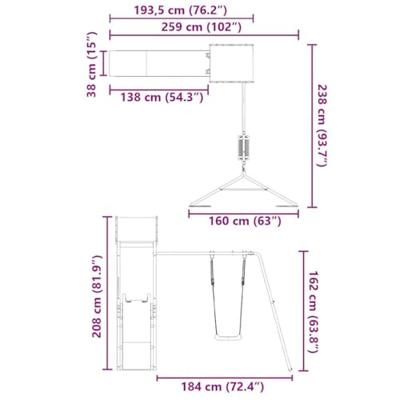 Speelhuis geïmpregneerd grenenhout