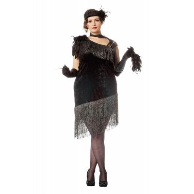 Zwarte Charleston Jurk Grote Maten