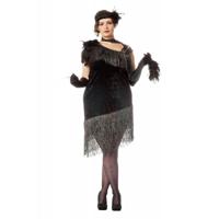 Zwarte Charleston Jurk Grote Maten - thumbnail