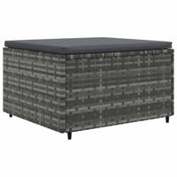 4-delige Loungeset met kussens poly rattan grijs - thumbnail