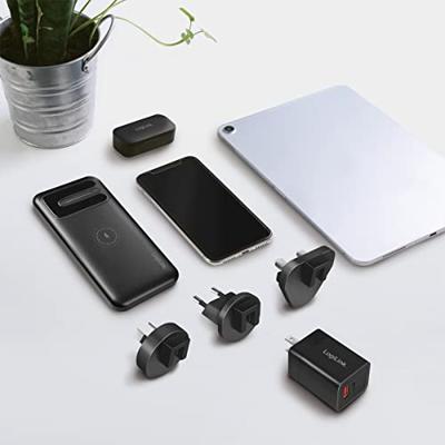 LogiLink GaN (galliumnitride) USB-snellaadadapter 30 W, PD3.0 + QC3.0, met adapters voor de VS, Canada, Europa, Australië en vele andere landen/regio's