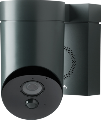 Somfy 2401563 - bewakingscamera voor buiten incl. 110 dB sirene en nachtzichtfunctie, grijs | Full HD-camera | WiFi-verbinding [energieklasse A]