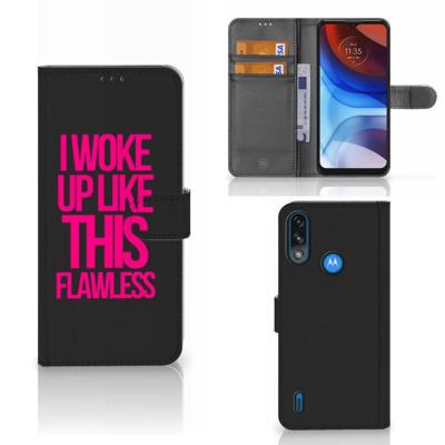 Motorola Moto E7i Power | E7 Power Hoesje met naam Woke Up - Origineel Cadeau Zelf Maken Motorola Moto E7i Power | E7 Power Hoesje met naam Woke Up - Origineel Cadeau Zelf Maken