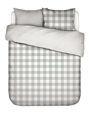 Essenza Essenza Chess Dekbedovertrek Dusty green 260x200/220