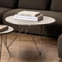 Bendt Ronde Salontafel 'Nadia' Marmer, 80cm - thumbnail