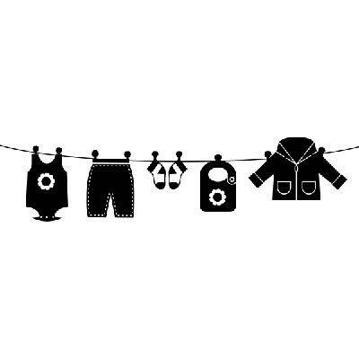 Kleding jongen - Muursticker Kleding jongen - Muursticker