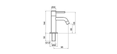Plieger Napoli toiletkraan 1/2 mat zwart 02152B