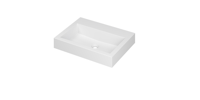 INK Momento Wastafel Polystone Zonder Kraangat - 600x450x90 mm - Mat Wit - thumbnail