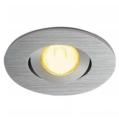 SLV Inbouwspot New Tria Mini DL Set Round geborsteld aluminium 113976
