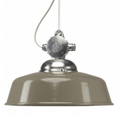 Hanglamp aan ketting Detroit Retro aluminium met Taupe deksel