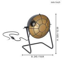 Eglo TafellampTreburley zwart met goud - 43185 - thumbnail