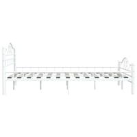 Bedframe metaal wit 160x200 cm - thumbnail