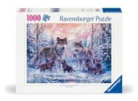 Ravensburger puzzel arctische wolven - 1000 stukjes - thumbnail