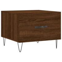 Salontafels 2 st 50x50x40 cm bewerkt hout bruin eikenkleur - thumbnail