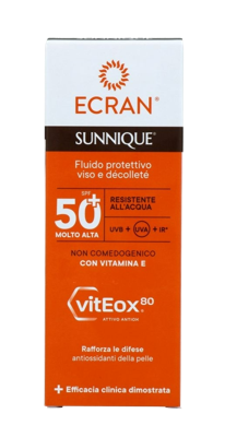 Ecran Sunnique Gezicht & Decolleté Zonnebrandcrème SPF50